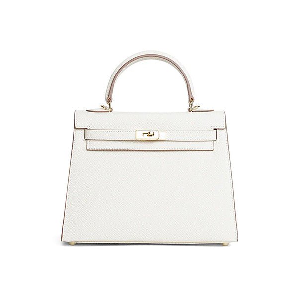 Sac à Main Cuir Femme Blanc Cassé - Instant Signature - Instant Cuir