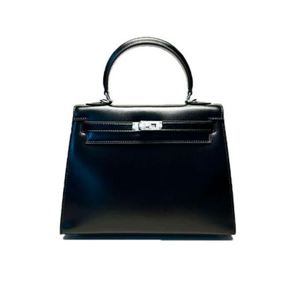Sac à Main Cuir Femme Noir Satiné - Instant Signature - Instant Cuir