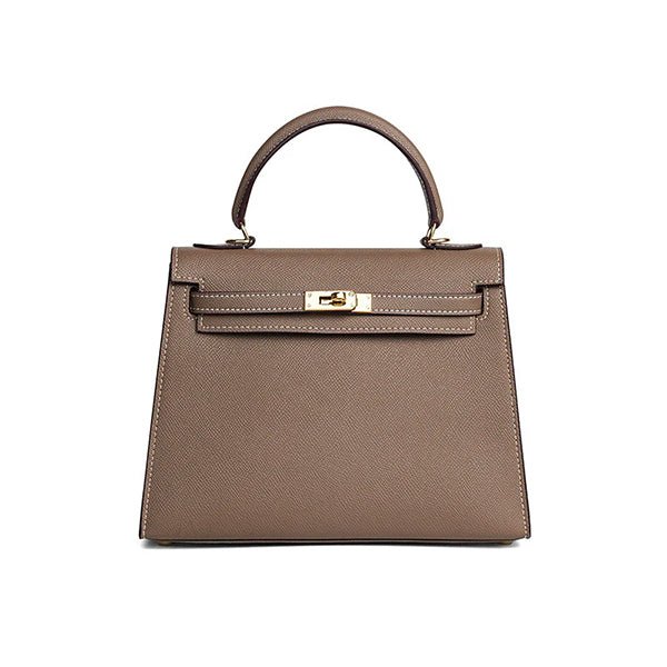 Sac à Main Cuir Femme Taupe Moka - Instant Signature - Instant Cuir
