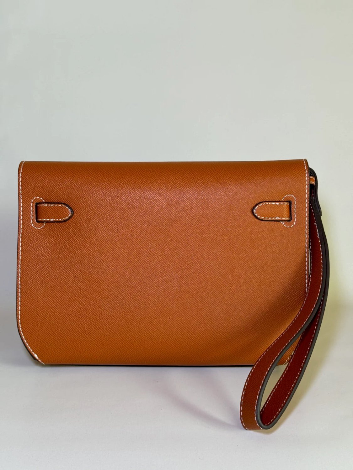 Sac Pochette Cuir Homme Camel Ambré - Instant Gentleman - Instant Cuir