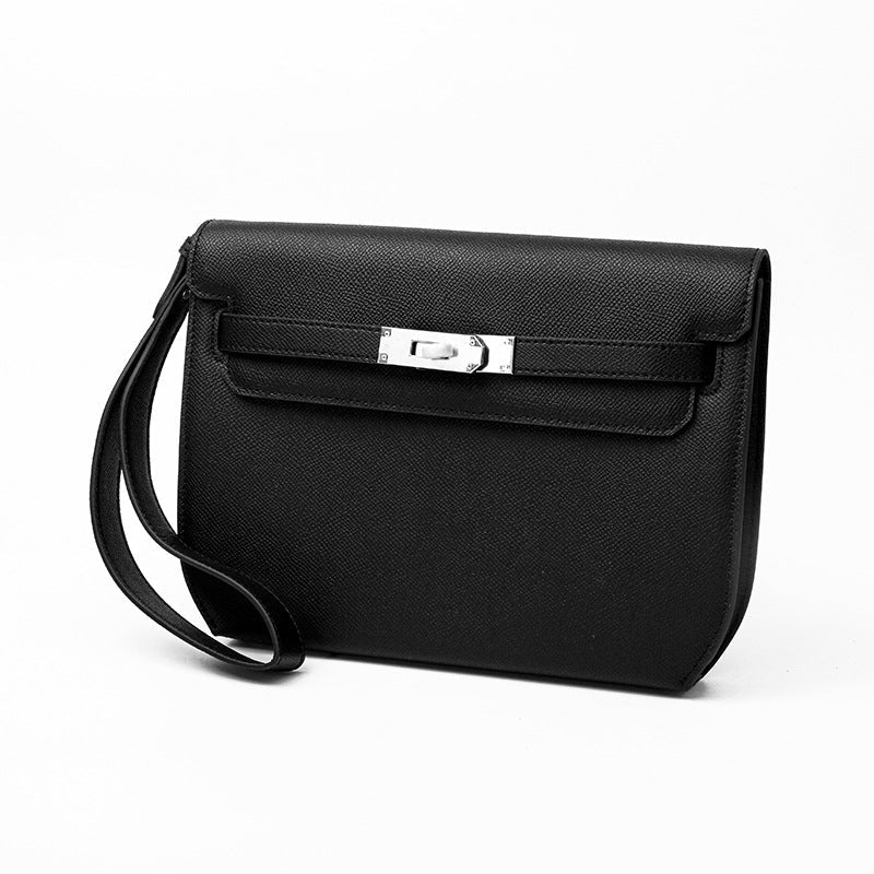 Sac Pochette Cuir Homme Noir Supême - Instant Gentleman - Instant Cuir